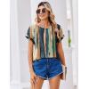 Zeagoo Womens Blouses Chiffon Short Sleeve Tops Crew Neck Work Casual Shirts Spring Summer Clothes(Cx289)