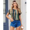 Zeagoo Womens Blouses Chiffon Short Sleeve Tops Crew Neck Work Casual Shirts Spring Summer Clothes(Cx289)