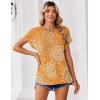 Zeagoo Womens Blouses Chiffon Short Sleeve Tops Crew Neck Work Casual Shirts Spring Summer Clothes(Cx294)