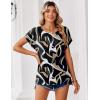 Zeagoo Womens Blouses Chiffon Short Sleeve Tops Crew Neck Work Casual Shirts Spring Summer Clothes(Cx312)