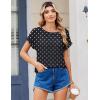 Zeagoo Womens Blouses Chiffon Short Sleeve Tops Crew Neck Work Casual Shirts Spring Summer Clothes(Jh606)