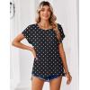Zeagoo Womens Blouses Chiffon Short Sleeve Tops Crew Neck Work Casual Shirts Spring Summer Clothes(Jh606)