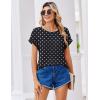 Zeagoo Womens Blouses Chiffon Short Sleeve Tops Crew Neck Work Casual Shirts Spring Summer Clothes(Jh606)