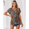 Zeagoo Womens Blouses Chiffon Short Sleeve Tops Crew Neck Work Casual Shirts Spring Summer Clothes(Mz721)