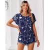 Zeagoo Womens Blouses Chiffon Short Sleeve Tops Crew Neck Work Casual Shirts Spring Summer Clothes(Sf180)