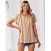 Zeagoo Womens Blouses Chiffon Short Sleeve Tops Crew Neck Work Casual Shirts Spring Summer Clothes(Tw720)