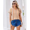 Zeagoo Womens Blouses Chiffon Short Sleeve Tops Crew Neck Work Casual Shirts Spring Summer Clothes(Tw720)