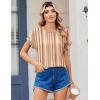 Zeagoo Womens Blouses Chiffon Short Sleeve Tops Crew Neck Work Casual Shirts Spring Summer Clothes(Tw720)