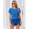 Zeagoo Womens Blouses Chiffon Short Sleeve Tops Crew Neck Work Casual Shirts Spring Summer Clothes(Zr459)