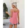 Zeagoo Womens Flowy Tank Tops Spaghetti Strap V Neck Camisole Dressy Casual Summer Loose Fit Sleeveless Shirts(Coral)
