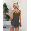 Zeagoo Womens Flowy Tank Tops Spaghetti Strap V Neck Camisole Dressy Casual Summer Loose Fit Sleeveless Shirts(Deep Grey)