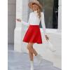 Zeagoo Women’s Skirt Basic Mini Skater Skirt 2026 Summer Skirts Stretchable High Waist A-Line Party Club Skirts(02 Red)