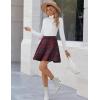 Zeagoo Women’s Skirt Basic Mini Skater Skirt 2026 Summer Skirts Stretchable High Waist A-Line Party Club Skirts(Christmas Plaid)