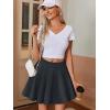 Zeagoo Women’s Skirt Basic Mini Skater Skirt 2026 Summer Skirts Stretchable High Waist A-Line Party Club Skirts(Dark Grey)