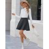 Zeagoo Women’s Skirt Basic Mini Skater Skirt 2026 Summer Skirts Stretchable High Waist A-Line Party Club Skirts(Dark Grey)