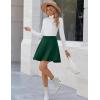 Zeagoo Women’s Skirt Basic Mini Skater Skirt 2026 Summer Skirts Stretchable High Waist A-Line Party Club Skirts(Light Green)