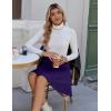 Zeagoo Women’s Skirt Basic Mini Skater Skirt 2026 Summer Skirts Stretchable High Waist A-Line Party Club Skirts(Purple)