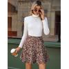 Zeagoo Women’s Skirt Basic Mini Skater Skirt 2026 Summer Skirts Stretchable High Waist A-Line Party Club Skirts(Red Floral)