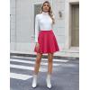Zeagoo Women’s Skirt Basic Mini Skater Skirt 2026 Summer Skirts Stretchable High Waist A-Line Party Club Skirts(Rose)