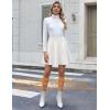 Zeagoo Women’s Skirt Basic Mini Skater Skirt 2026 Summer Skirts Stretchable High Waist A-Line Party Club Skirts(White)