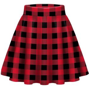 Zeagoo Women’s Skirt Basic Mini Skater Skirt 2026 Summer Skirts Stretchable High Waist A-Line Party Club Skirts(Gz2)