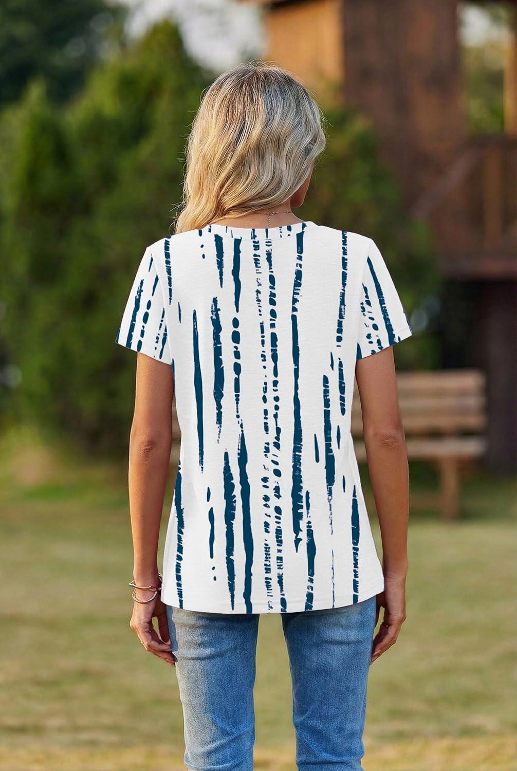imageZeagoo Womens Tops Summer Casual Short Sleeve Tshirts Business Basic Spring VNeck Shirts Outfits S3XLZzzr229