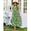 Zeagoo Summer Dresses for Women 2026 Maxi Bohemian Floral Short Sleeve Long Dress Casual Flowy Tired Beach Sundress(01a-dh594)