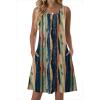 Zeagoo Summer Dresses for Women 2026 Sleeveless Casual Floral Tshirt Sundress with Pockets Loose Tank Beach Dress(Stripe Print)