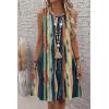 Zeagoo Summer Dresses for Women 2026 Sleeveless Casual Floral Tshirt Sundress with Pockets Loose Tank Beach Dress(Stripe Print)