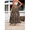 Zeagoo Womens Casual Maxi Skirts for Women 2026 High Waist Boho Skirts Floral Printed Long Flowy Skirt with Pockets(Printed-1)