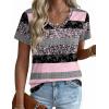 Zeagoo Womens Tops Summer Casual Short Sleeve Tshirts Business Basic Spring V-Neck Shirts Outfits S-3XL(Zz-tz245)
