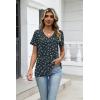 Zeagoo Womens Tops Summer Casual Short Sleeve Tshirts Business Basic Spring V-Neck Shirts Outfits S-3XL(Zz-xh522)