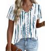 Zeagoo Womens Tops Summer Casual Short Sleeve Tshirts Business Basic Spring V-Neck Shirts Outfits S-3XL(Zz-zr229)