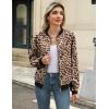 Zeagoo Women Bomber Jacket Casual Button Down Varsity Jackets Shackets With Pockets Outwear(A-leopard)