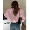 Zeagoo Women Bomber Jacket Casual Button Down Varsity Jackets Shackets With Pockets Outwear(Pink)