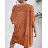 Zeagoo Lightweight Summer Crochet Cardigan for Women Short Sleeve Kimono Boho Oversized Open Front Knitted Cardigan(Caramel)