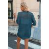 Zeagoo Women’s 2026 Summer Crochet Lightweight Cardigan Short Sleeve Boho Kimono Oversized Open Front Sweater Tops(02 Lake Blue)