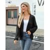 Zeagoo Women’s Lightweight Crochet Cropped Cardigan 2026 V Neck Long Sleeve Button up Bolero Shrug Sweater(Black)