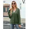 Zeagoo Women’s Lightweight Crochet Cropped Cardigan 2026 V Neck Long Sleeve Button up Bolero Shrug Sweater(Green)