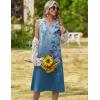 Zeagoo Sundresses Dresses for Women 2026 Summer Sleeveless V Neck Casual Midi Tank Beach Vacation Dresses with Pockets(Bf171)
