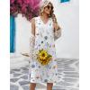 Zeagoo Sundresses Dresses for Women 2026 Summer Sleeveless V Neck Casual Midi Tank Beach Vacation Dresses with Pockets(Bf290)