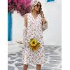 Zeagoo Sundresses Dresses for Women 2026 Summer Sleeveless V Neck Casual Midi Tank Beach Vacation Dresses with Pockets(Bf310)