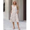 Zeagoo Sundresses Dresses for Women 2026 Summer Sleeveless V Neck Casual Midi Tank Beach Vacation Dresses with Pockets(Bf310)