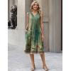 Zeagoo Sundresses Dresses for Women 2026 Summer Sleeveless V Neck Casual Midi Tank Beach Vacation Dresses with Pockets(Mz840)