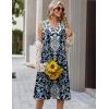 Zeagoo Sundresses Dresses for Women 2026 Summer Sleeveless V Neck Casual Midi Tank Beach Vacation Dresses with Pockets(Mz924)