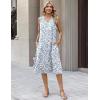 Zeagoo Sundresses Dresses for Women 2026 Summer Sleeveless V Neck Casual Midi Tank Beach Vacation Dresses with Pockets(Sp125)