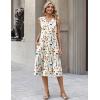 Zeagoo Sundresses Dresses for Women 2026 Summer Sleeveless V Neck Casual Midi Tank Beach Vacation Dresses with Pockets(Wf109)