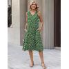 Zeagoo Sundresses Dresses for Women 2026 Summer Sleeveless V Neck Casual Midi Tank Beach Vacation Dresses with Pockets(Xh527)