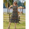 Zeagoo Women Beach Summer Midi Dress 2026 Sleeveless Casual Beachy Sundress Button Down Loose Tank Dresses with Pockets(Ethnic Blue)