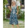 Zeagoo Women Beach Summer Midi Dress 2026 Sleeveless Casual Beachy Sundress Button Down Loose Tank Dresses with Pockets(Ethnic Navy Blue)